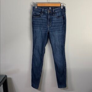 Hollister jeans women’s size 3 Short 3S blue high-rise super skinny soft stretch